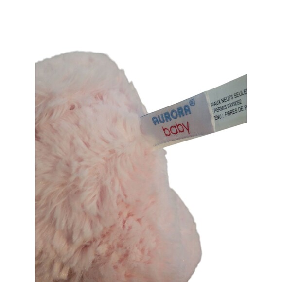 Aurora World Baby Pink Elephant Plush Stuffed Animal White Polka Dots Feet 10" - Picture 5 of 6